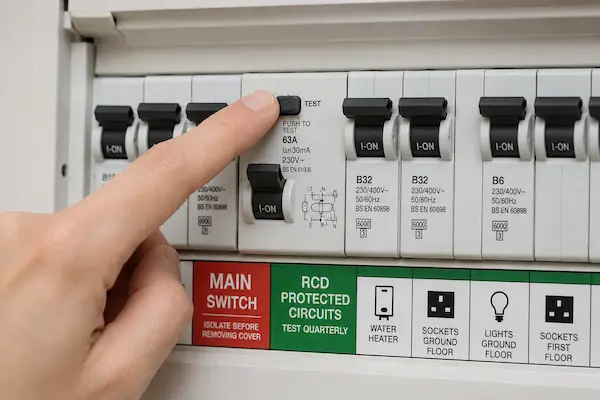 کلید محافظ جان (RCD) در جعبه فیوز
